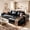 Black, variant on Aukfa 108" Cloud Sectional Sofa Deep Seat Boneless Couch Modular L-Shaped Couch, Oversized Left Chaise Corduroy Sofa for Living Room, Black