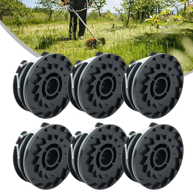 6 Pack Thread Spools For For Parkside Cordless Grass Trimmer For Prta 20-Li A1, B2, C3 Shenzhuyue