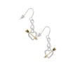 thumbnail image 3 of Delight Jewelry Two-tone Open Cupid's Heart Silver tone Infinity French Earrings, 3 of 4