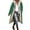 Green, variant on Women's Fashion Simple Patchwork Long Parka, Reversible Hooded Cotton Coat, Stylish Warm Winter Brown,L