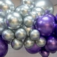 thumbnail image 3 of MOXMAY Purple Silver Balloon Garland 127 Pcs 18In 12In 10In 5In Latex Balloons Arch Kit for Baby Shower Bridal Shower Birthday Party Decors (Purple Silver), 3 of 3