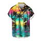 thumbnail image 2 of Blusa y camisa de manga corta con cuello vuelto para hombre, estilo casual, con cuello estampado, manga corta, botones, moda, cárdigan con bolsillo, blusa de poliéster para hombre, 2 of 4