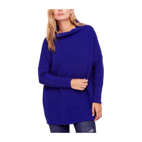 Free People Femmes Pouf Slouchy Tunique Pull Bleu Marine XS