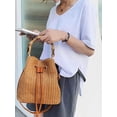 thumbnail image 2 of Kukuzhu Straw Hobo Bag for Women Woven Shoulder Crossbody Bag Bucket Handbag Totes Summer Purse Bamboo Handle, 2 of 5