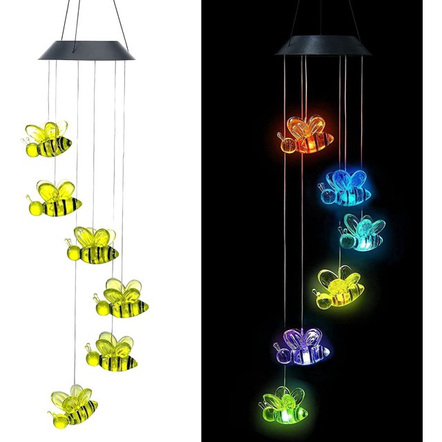 SolarHummingbirdWindChimeLightLEDChristmasButterflyLightGardenSolarWindChimeLightLandscapeLightGardenLight