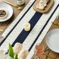 thumbnail image 6 of Sm:)e Dark Blue Farmhouse Woven Rustic Hollow Table Runner, Boho Table Runner, Dining Kitchen Home Decor, 12x108 Inch, 6 of 6