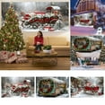 Wolf Banner Christmas Car Pattern Outdoor Garage Door Banner Large