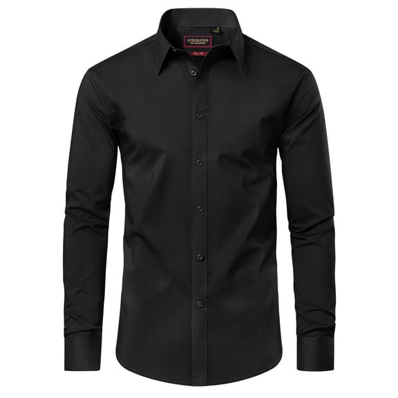 sogami Long Sleeve Cotton Dress Shirts for Men Button Down Shirt Regular Fit