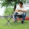 thumbnail image 2 of Portable Camping Seat, Folding Camping Stool, Folding Camping Stool, Mini Portable Folding Chair, Small Aluminum Camping Chair for Travel, Hiking, Fis, 2 of 5
