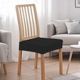 thumbnail image 2 of Deago Waterproof Seat Covers for Dining Room Chairs Set of 4, Stretch Jacquard Removable Washable Chair Seat Slipcovers Protector, No Rear Covers, Black, 2 of 8