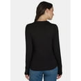 thumbnail image 5 of Time and Tru Women's Ruched Top with Long Sleeves, Sizes S-XXXL, 5 of 5