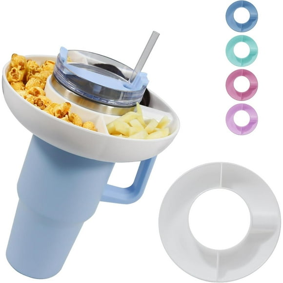 Hovive Snack Bowl For 40oz Cup Reusable Stanley Cup Accessories Snack Tray Compatible With Stanley 40 Oz Tumbler With Handle Portable White Stanley Sn