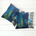 thumbnail image 2 of Ambesonne Abstract Throw Pillow Cover 2 Pack, Jazz Music Keys Guitar, 24", Navy Green White, 2 of 6