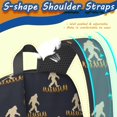 thumbnail image 5 of Bigfoot and Human Black Pattern 17" Waterproof Oxford School Backpacks for Teens, S-Shape Padded Straps, for School, Travel, Hiking, Camping, 5 of 5