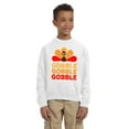 thumbnail image 2 of Awkward Styles Happy Thanksgiving Day Youth Sweatshirt for Boys Girls Gobble Turkey Crewneck Tops for Kids, 2 of 5