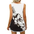 thumbnail image 6 of Patlollav Women Summer Sexy Fold Print Regular Lace Sleeveless V Neck Button Tops, 6 of 6