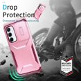 thumbnail image 4 of Rugged Case for Samsung Galaxy A55 5G with Slide Camera Cover & Drop Protection Pink, 4 of 6