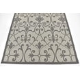 thumbnail image 5 of Unique Loom Botanical Collection Tapis Traditionnel Transitionnel d'Intérieur et d'Extérieur, 6 x 9 Pieds, Gris/gris Foncé, 5 of 5