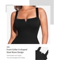 thumbnail image 3 of SMZ Square Neck Bodysuit for Women Sleeveless Tummy Control Slimming Bodysuit Going Out Tank Tops, 3 of 11