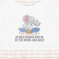 thumbnail image 4 of Inktastic My Great Grandpa Loves Me to the Moon and Back Elephants Girls Baby Dress, 4 of 5