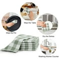thumbnail image 6 of Unique Bargains 6Pcs 100% Cotton Buffalo Pattern Absorbent Dish Cloths Green, 6 of 8