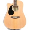 Jameson Guitars Natural Left Handed Thinline Full Size Acoustic Electric Guitar With Case And Picks