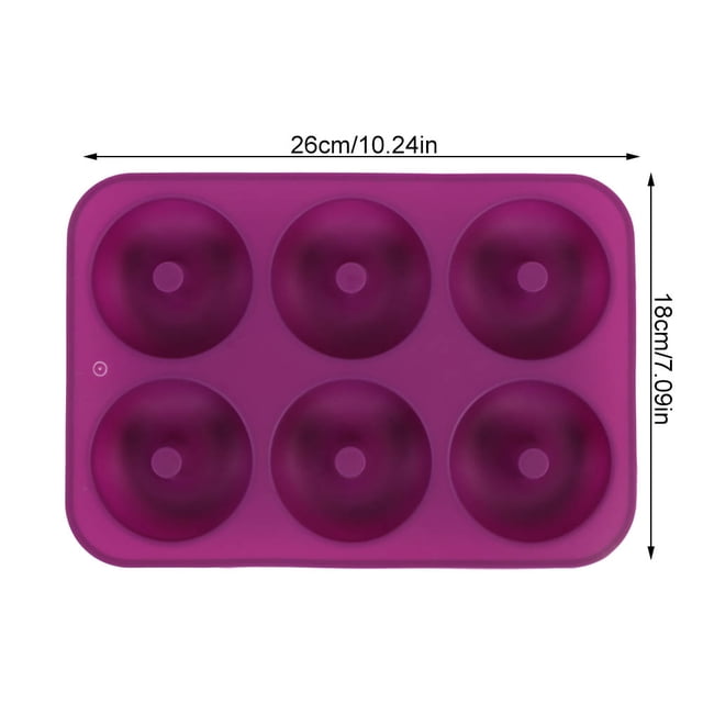 Molde Para Pasteles, 6 Cavidades, Silicona, Donut, Molde Para Hornear, Donut, Chocolate