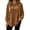 Khaki, variant on Hurxie Women Casual Hoodie Velour Long Sleeves Fashion Pullover Loose Fit Tunic Winter Tops Comfy Shirts