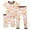 7-Beige, variant on Gelikeya 4t Pajamas Boys Boys Pjs Crew Neck Short Sleeve T Shirts Shorts Pants 3pcs Breathable Lightweight Children Loungewear Sets 2-14y