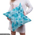 thumbnail image 4 of Ambesonne Blue Fabric by the Yard Upholstery, Geometric Triangles Mosaic, 1 Yard, Blue Sky Blue Pale Blue, 4 of 4
