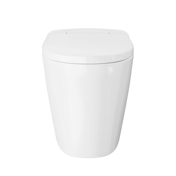 Hugo One-Piece 12" Rough-in 1.1 GPF Top Flush Elongated Toilet in Glossy White