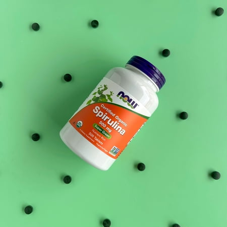 スピルリナ サプリ 500mg 500粒 タブレット オーガニック NOWFoods ナウフーズ
