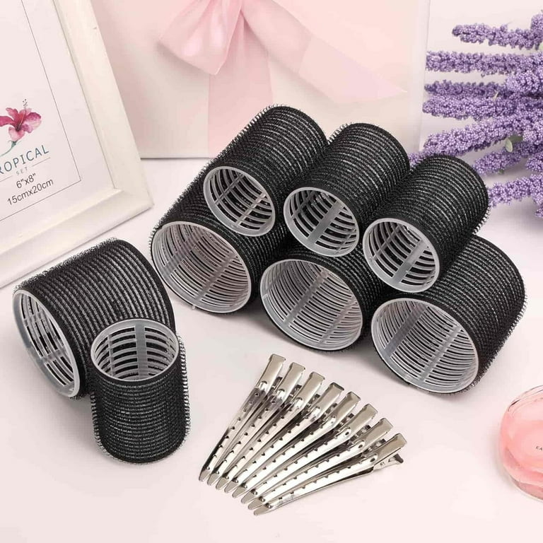 37 Pieces Hair Rollers with Clips,Self Grip Hair Roller Curlers