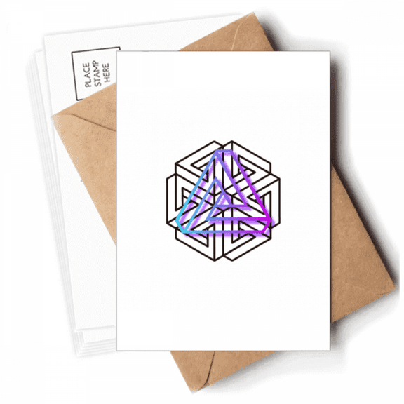 Confused Line Infinite Art Deco  Fashion Postcards Envelopes Blank Note Cards Mailing