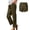 Bronze, variant on Womens Linen Blend Split Hem Pants Elastic Waist Summer Casual Trousers with Button Detail and Pockets,XL