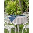 thumbnail image 3 of Outdoor Tablecloth with Umbrella Hole for Patio/Picnic/Party/Camping, Summer Beach Waterproof Table Cloth Round Cover Washable, Teal Green Seaside Turquoise Ombre (Dia 60"), 3 of 8