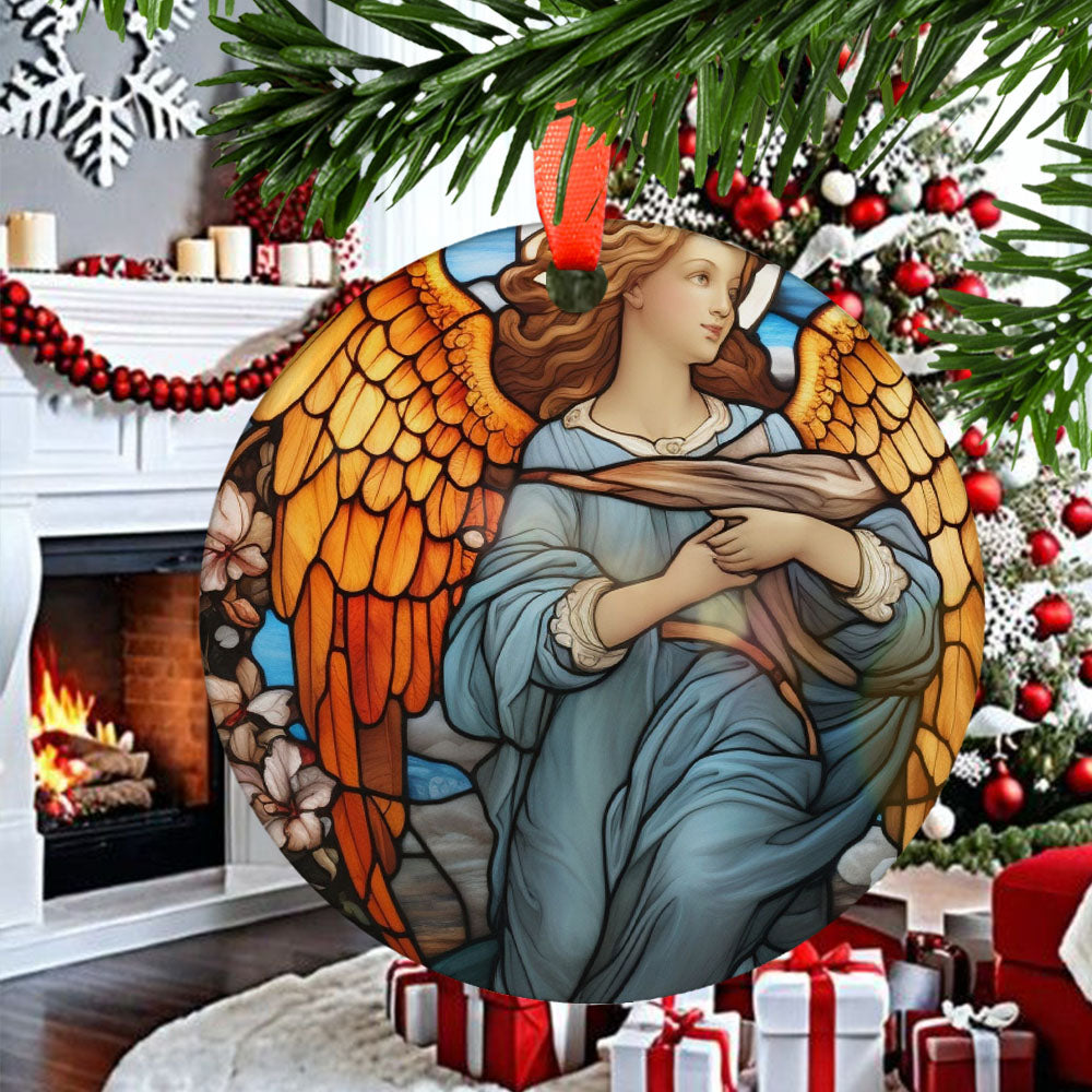 Angel7 Christmas Ornament, Ceramic/Acrylic Ornament, Mother’s Day Keepsake, Valentine’s Day Decor, Festival Gift Ornament, Commemorative 2025