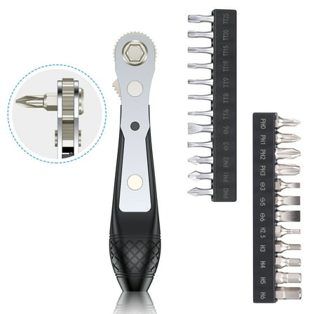 Lumiadot 25PCS Ratchet Screwdriver Bit Set