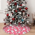 thumbnail image 5 of Lsque French Bulldog And Heart Print Christmas Tree Skirt, Tree Skirt with Ties or Velcro, Perfect for Holiday Decorations, Halloween, and New Year-48", 5 of 7