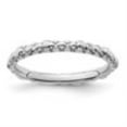 thumbnail image 2 of Auriga 925 Sterling Silver Rhodium Cable Ring for Women Size- 6, 2 of 6