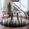 thumbnail image 4 of Round Area Rugs Collection 6 Ft, Black White Non-Slip Residential Carpet, Modern Geometric Abstract Gradient Striped Indoor Crawling Mats Runner Rugs for Living Room/Dining Room/Bedroom, 4 of 9