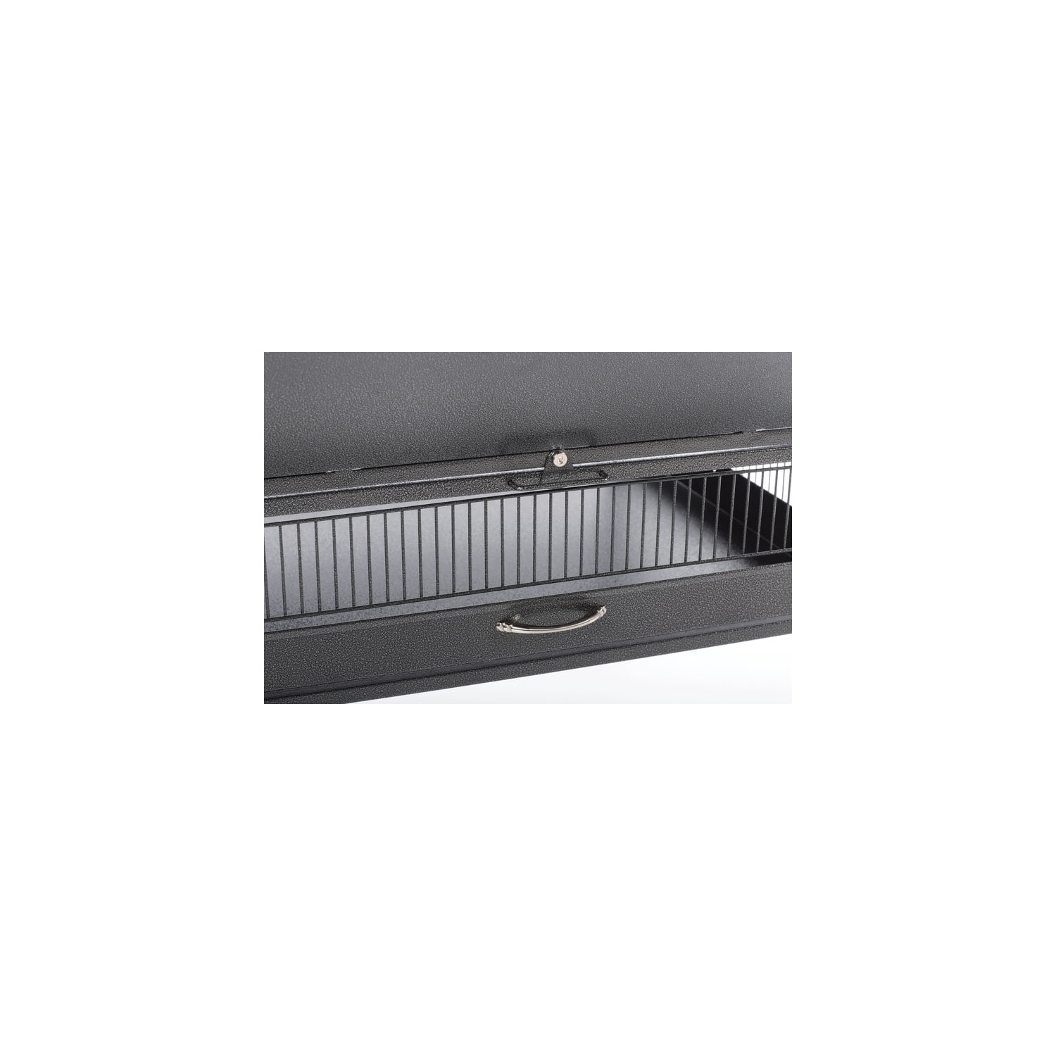 HomeStock Mid-Century Marvel Bird Cage with Retro-Inspired Design, Durable Construction, Spacious Interior, and Elegant Finish for Stylish-Color:Black Hammertone