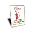 thumbnail image 3 of Cellist Parking Novelty Sign, Metal Wall Decor - 10x14 inches, 3 of 4
