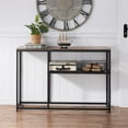thumbnail image 4 of MCombo  Narrow Console Table with Storage Shelf for Living Room, MDF Sage80 - 7'6" x 10'9" Brown Wood, Steel Wood, Steel Industrial, Farmhouse Wood,, 4 of 7