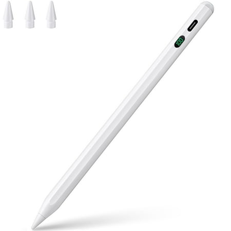 Stylus Pen for iPad with Power Display,Apple Pencil,iPad Pencil 2nd Generation,Palm Rejection Tilt Sensor,Compatible with 2018-2022 iPad Pro 11"/12.9",iPad 10/9/8/7/6,iPad Mini 5/6,iPad Air3/4/5-White