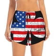 thumbnail image 2 of Logiee American St Patrick's Day Print Women 2 in 1 Running Shorts,High Waisted Athletic Shorts,Gym Workout Shorts with Liner Pockets-Medium, 2 of 7
