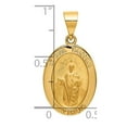 thumbnail image 3 of 14k Polished and Satin Hollow St Jude Thaddeus Medal Oval Pendant, 3 of 4