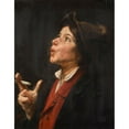 thumbnail image 3 of Nikolaos Gyzis 12x14 Black Modern Framed Museum Art Print Titled - Up to Mischief, 3 of 5