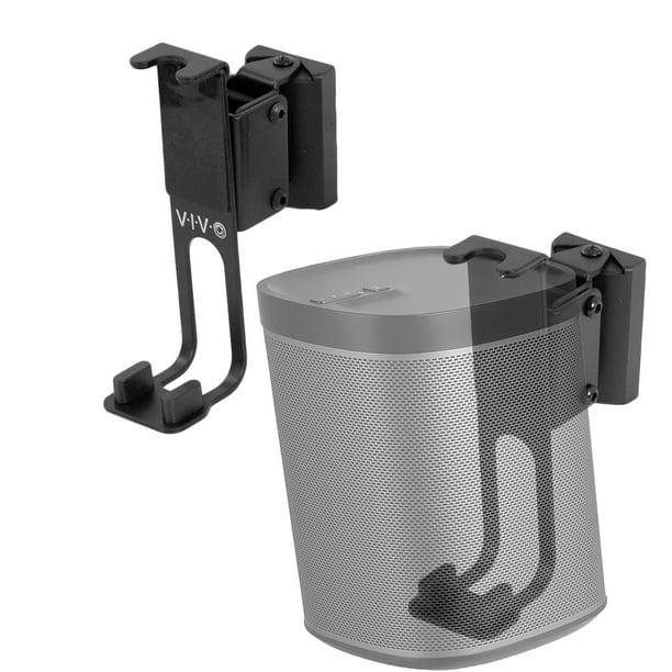 VIVO Black Dual Adjustable Wall Speaker Mounts Designed for Sonos One, SL, and Play1 Audio
