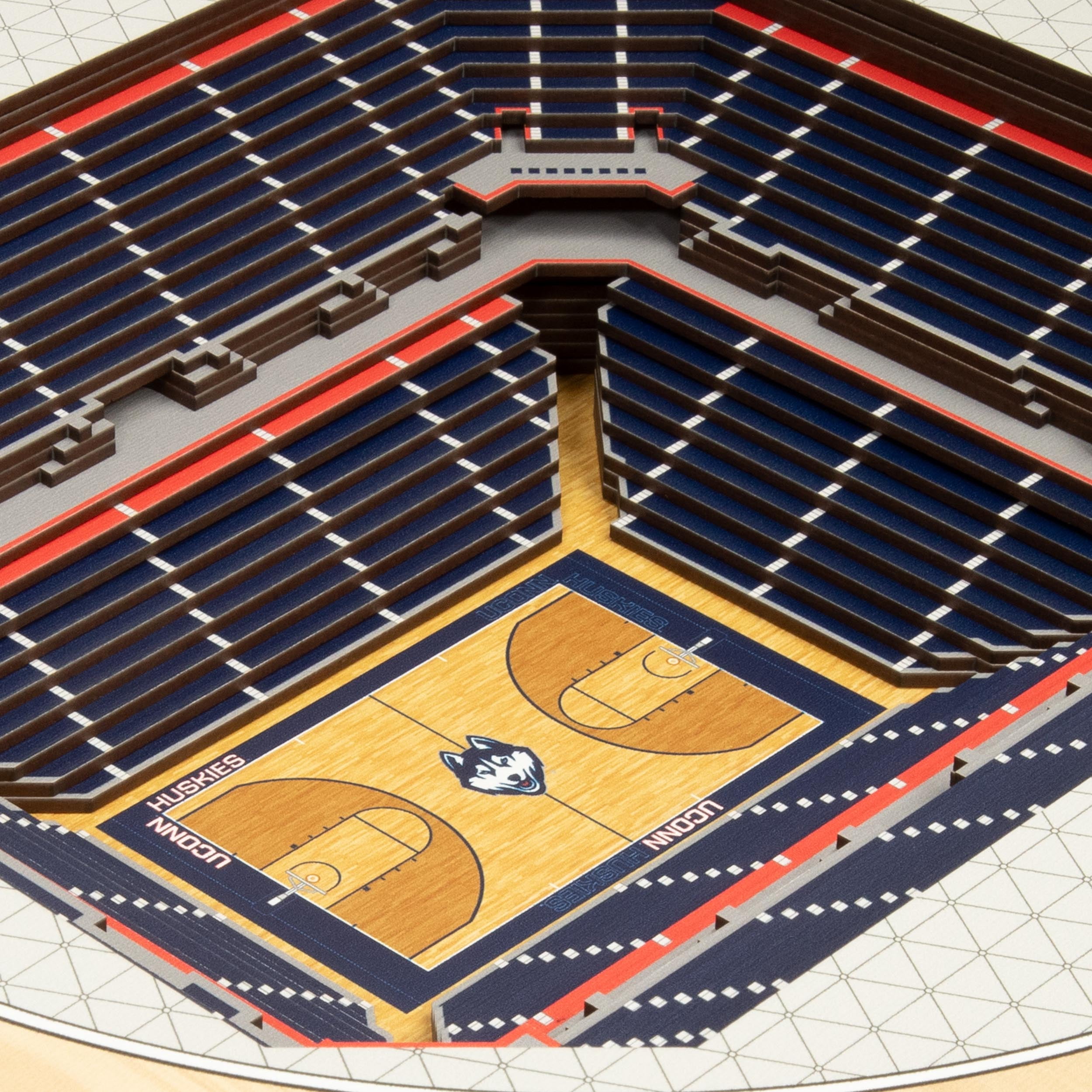 YouTheFan NCAA Connecticut Huskies BB 25-Layer Stadiumview Wall Art